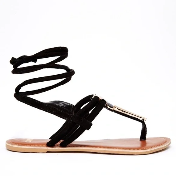 ASOS Fix It Embellished Tie Up Sandals - Picture 3 of 8